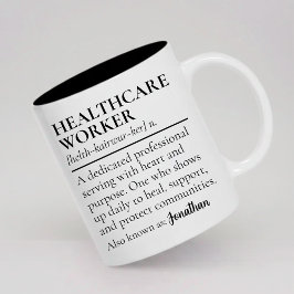 Taza Bicolor Personalized Healthcare Worker Mug Thank You Gift
