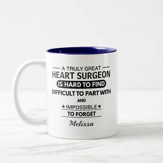 Taza Bicolor Personalized Heart Surgeon Appreciation Doctor  (Izquierda)