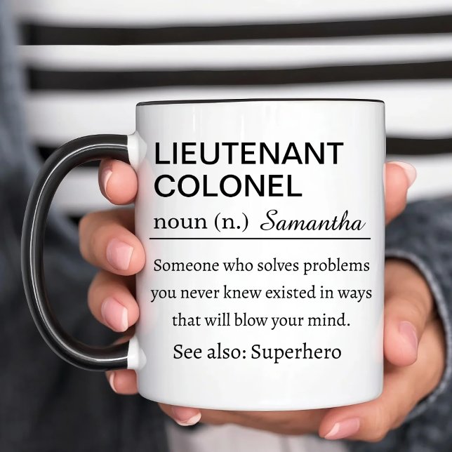 Taza Bicolor Personalized Lieutenant Colonel Definition (Subido por el creador)