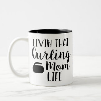 Taza Bicolor Personalized Living that Curling Mom Life Photo