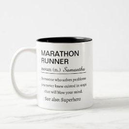 Taza Bicolor Personalized Marathon Runner Definition