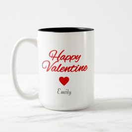 Taza Bicolor Personalized name Valentine's day