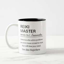 Taza Bicolor Personalized Reiki Master  Definition 