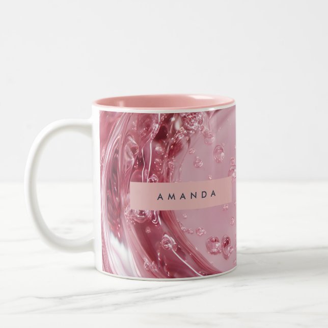 Taza Bicolor Personalized Shiny Blush Marble Effect (Izquierda)