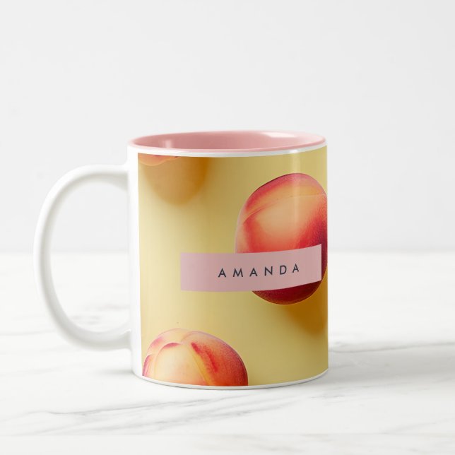 Taza Bicolor Personalized Sunny Peach Bliss (Izquierda)