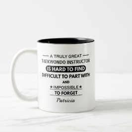 Taza Bicolor Personalized Taekwondo Instructor