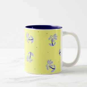 Taza Bicolor Perwinkle Flowers mug