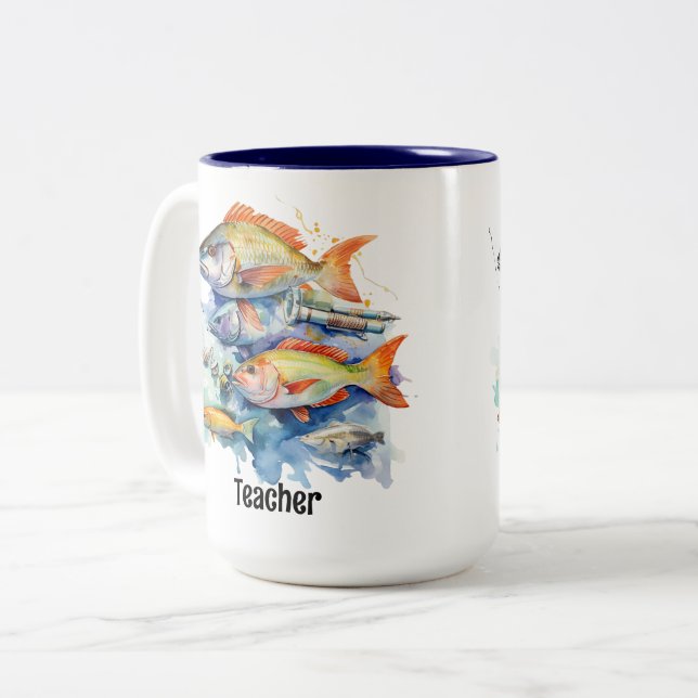 Taza Bicolor Pesca (Anverso izquierdo)