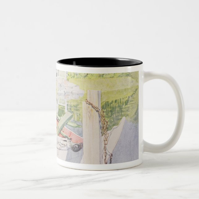 Taza Bicolor Pesca, 1909 (Derecha)