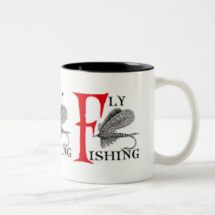 Taza Bicolor Pesca con mosca con señuelo de la pesca