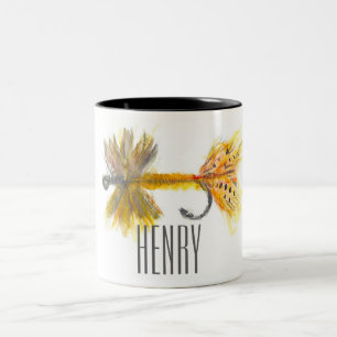 Taza Bicolor Pesca con mosca personalizada