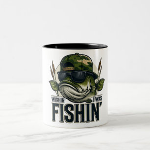 Taza Bicolor Pesca de Lubina Divertida