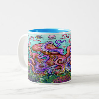 Taza Bicolor Pesca de moscas de café de dos tonos