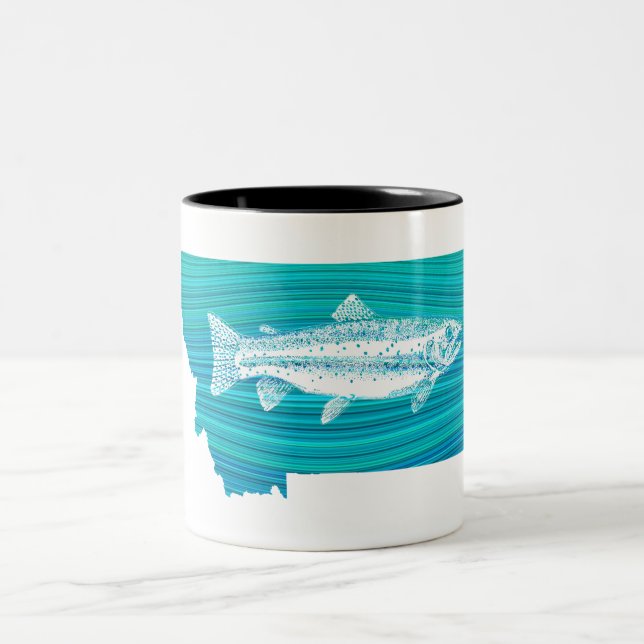 Taza Bicolor Pesca de oleada de Montana (Centro)