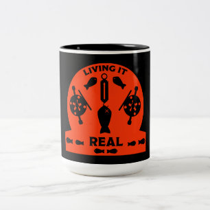 Taza Bicolor Pesca de salmón salvaje