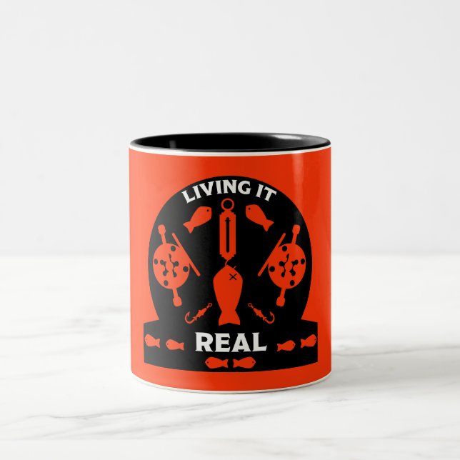 Taza Bicolor Pesca de salmón salvaje (Centro)