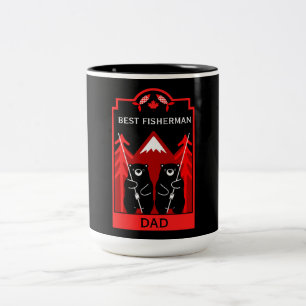 Taza Bicolor Pesca editable canadiense