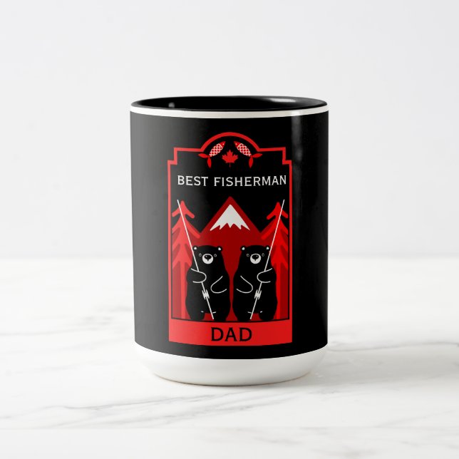 Taza Bicolor Pesca editable canadiense (Centro)