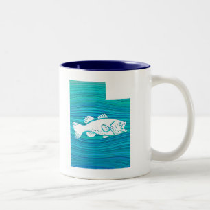 Taza Bicolor Pesca en la ola de Utah
