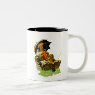 Taza Bicolor Pesca ida