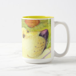Taza Bicolor Pesca perro y gato ()/taza del primer