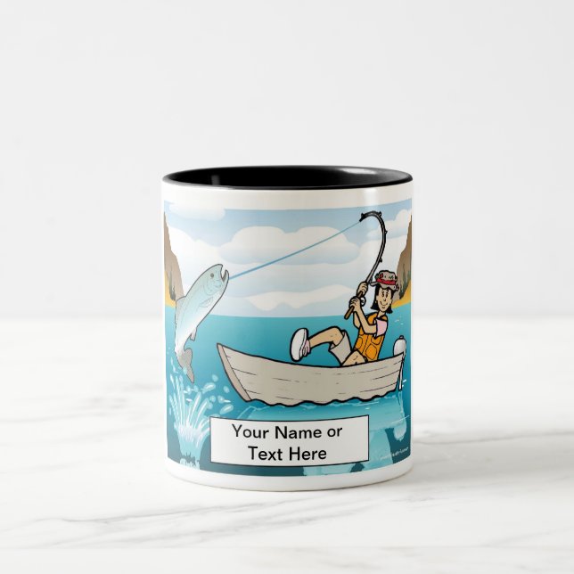 Taza Bicolor Pesca personalizada - Personalizado femenina (Centro)