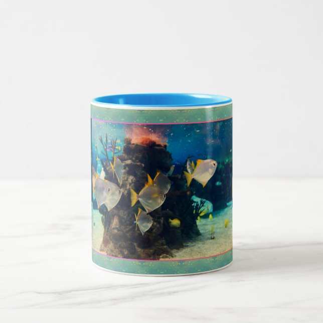 Taza Bicolor Pescado acuario (Centro)