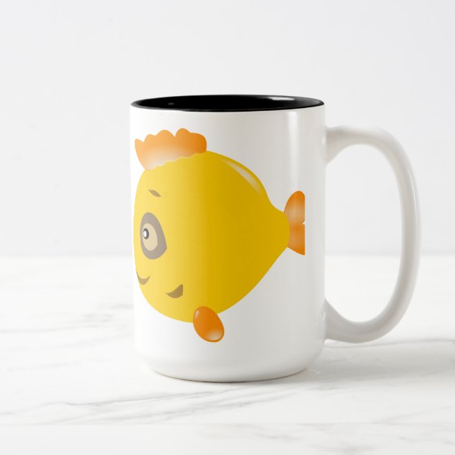 Taza Bicolor Pescado amarillo (Derecha)