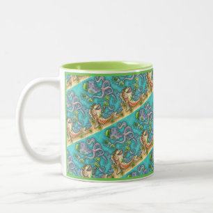 Taza Bicolor PESCADO DE St. PADDY Y OCUPOS DE CERVEZA VERDE