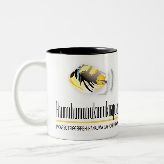 Taza Bicolor Pescado del estado de Hawaii - Humuhumunukunukuapu (Izquierda)