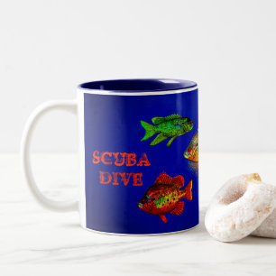 TAZA BICOLOR PESCADO. DIVISIÓN NOCTURNA. PESCADO NEÓN