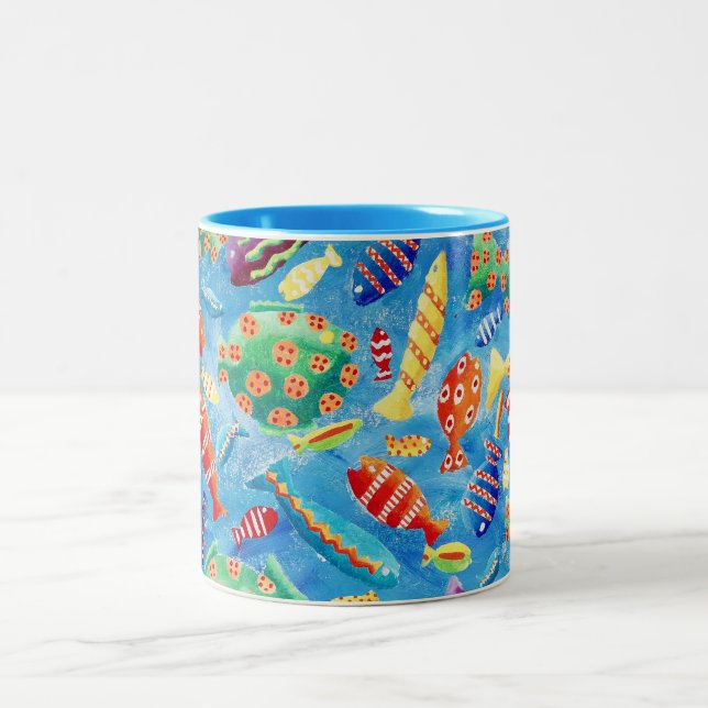 Taza Bicolor Pescado tropical (Centro)