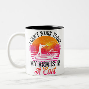 Taza Bicolor Pescador Divertido Pescar