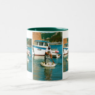 Taza Bicolor Pescador en el puerto de Bonne Nuit