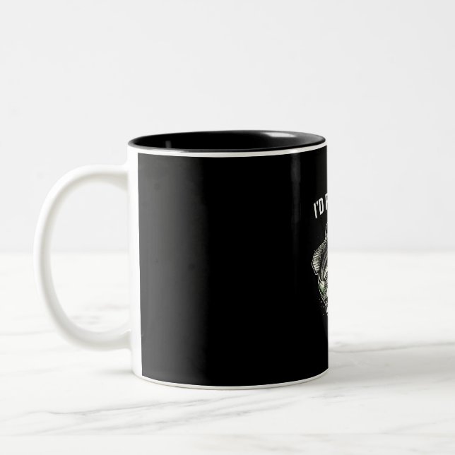 Taza Bicolor Pescador Preferiría Pescar (Izquierda)