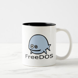 Taza Bicolor Pescados de FreeDos - azul con nombre