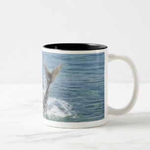 Taza Bicolor Pescados que salpican en el mar