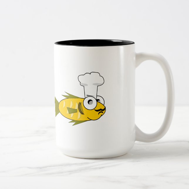 Taza Bicolor Pescados y Chic. (Derecha)