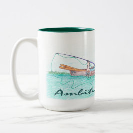 Taza Bicolor Pescando ambición