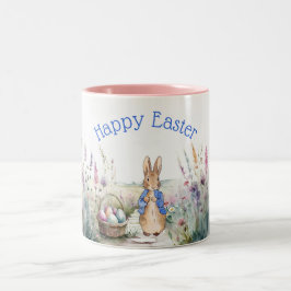 Taza Bicolor Peter el conejo Feliz Pascua