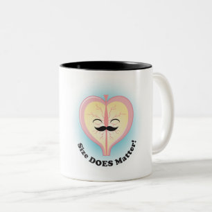 Taza Bicolor Peter Prostate "¡El tamaño sí importa!"Café Mug