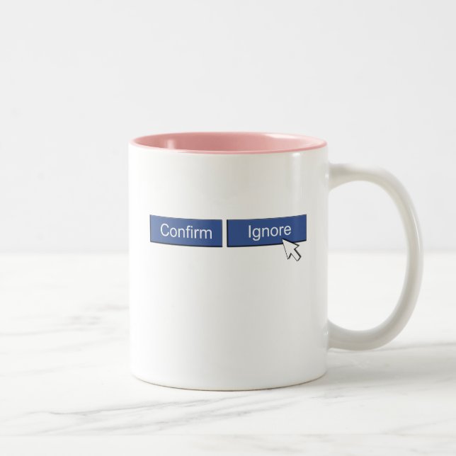 Taza Bicolor Petición del amigo de Facebook (Derecha)