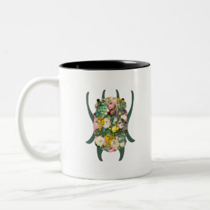 Taza Bicolor Petit scarabée bleu