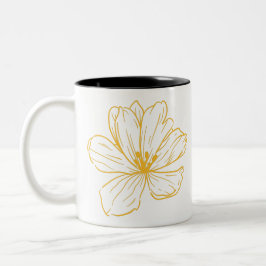 Taza Bicolor Petite fleur jaune - Kook Art