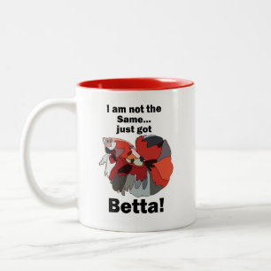 Taza Bicolor Pez Betta No Soy el Mismo Acabo de Tener un Cumple