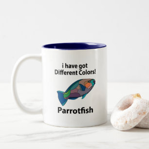 Taza Bicolor Pez loro Divertido