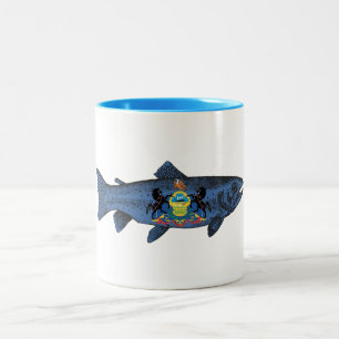 Taza Bicolor Pez Trucha de Pensilvania