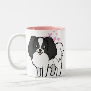 Taza Bicolor Phalene/amor de Chin del japonés