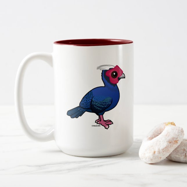 Taza Bicolor Pheasant Vietnam Birdorable (Con donut)