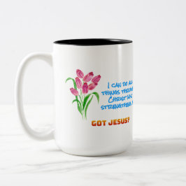 Taza Bicolor Philippians 4:13 Mug